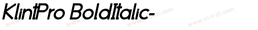 KlintPro BoldItalic字体转换